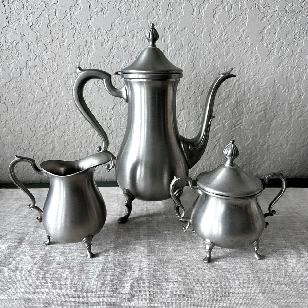 Vintage Pewter Set WEB 1136